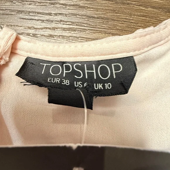 TopShop Geo Lace Midi Dress, Pink/Black, Fitted, NWT Size 6, Sleeveless - Picture 12 of 15